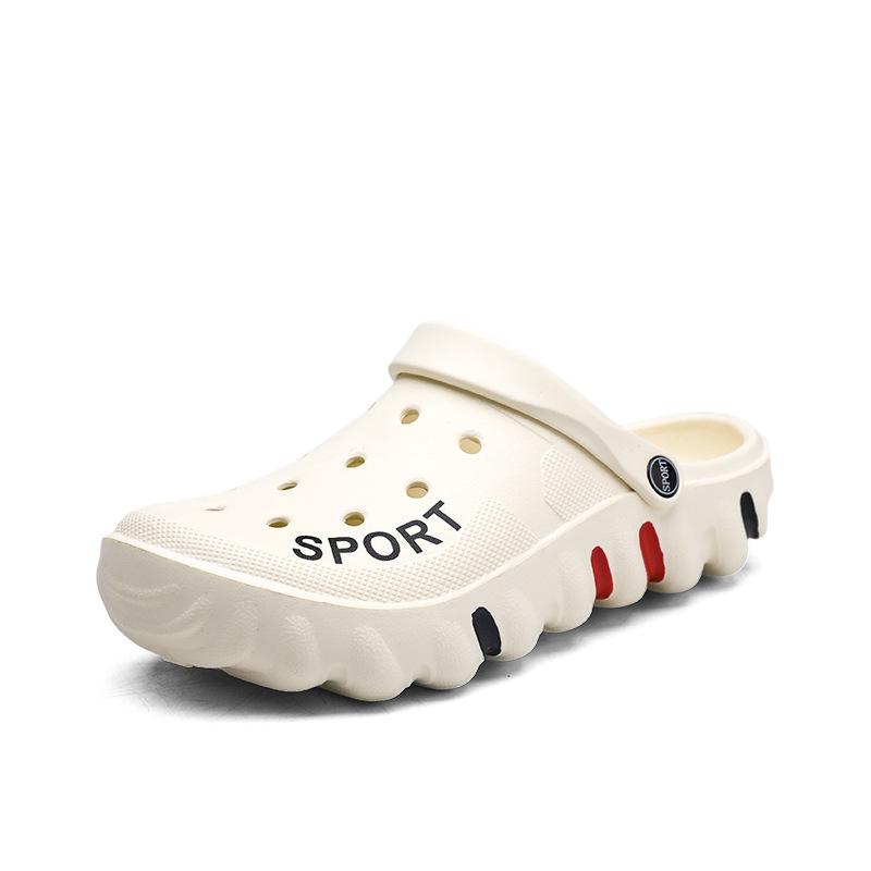 Cool Slippers Outside Hole Shoes, Outdoor Non-Slip Thick-Soled Beach Shoes With Soft Soles, Two Driving Sandals, Men'S Trendy Models
