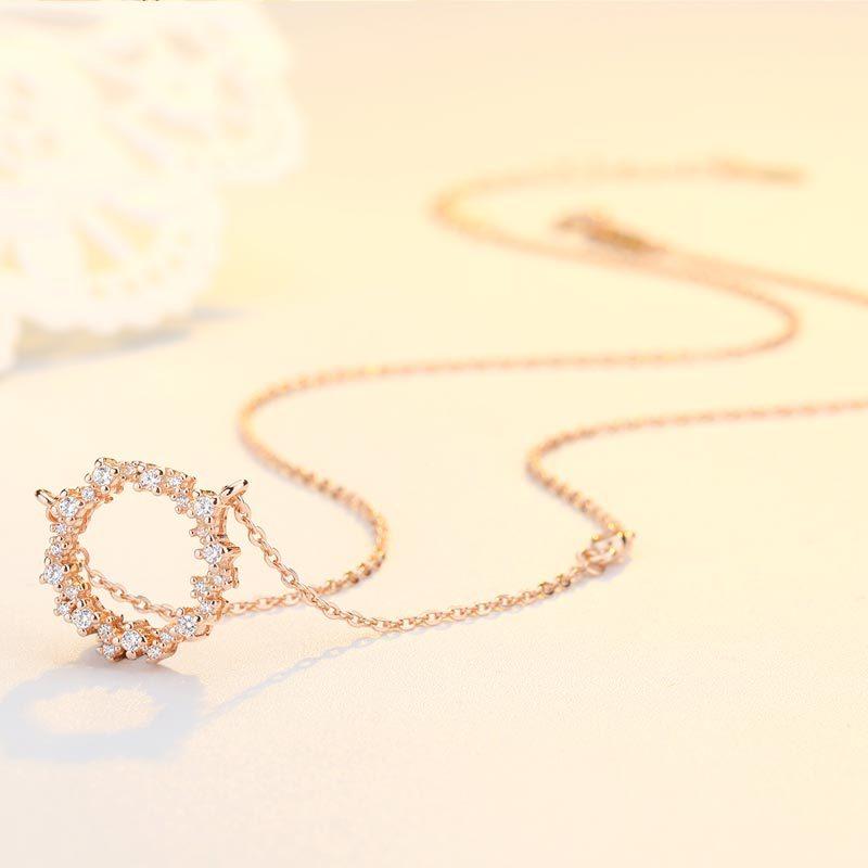 

Blue Sea Necklace Light Luxury Women Ins Accessories Fashion Pendant Korean Version Collarbone Chain Premium Durable