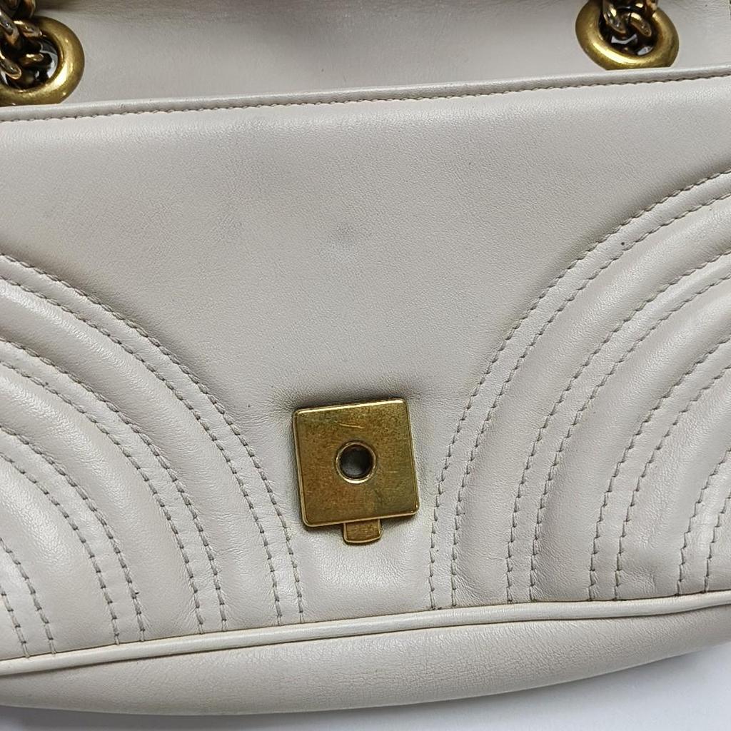 [Pre-Owned] Gucci GG Marmont Matelassé Mini Bag 'White' - Good #PGO5JP