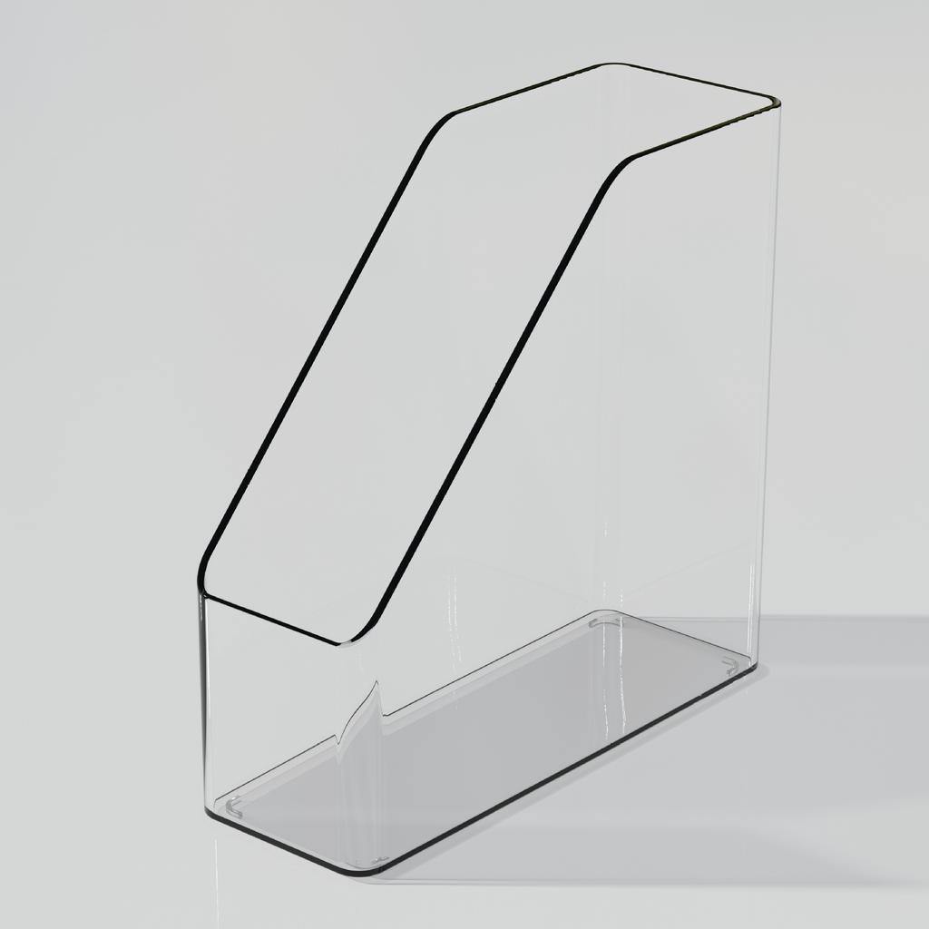 File Storage Box Dormitory Desktop Stationery File Bookstand Clear Plastic Large Capacity Book Organizing Box