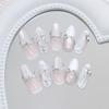 Three-dimensional Streamer Cat's Eye Peach Powder Butterfly Shining Diamond French Temperament European and American Ins Style Removable 