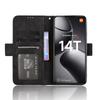 Flip Case for Xiaomi 14T Pro, Card Slot, Black