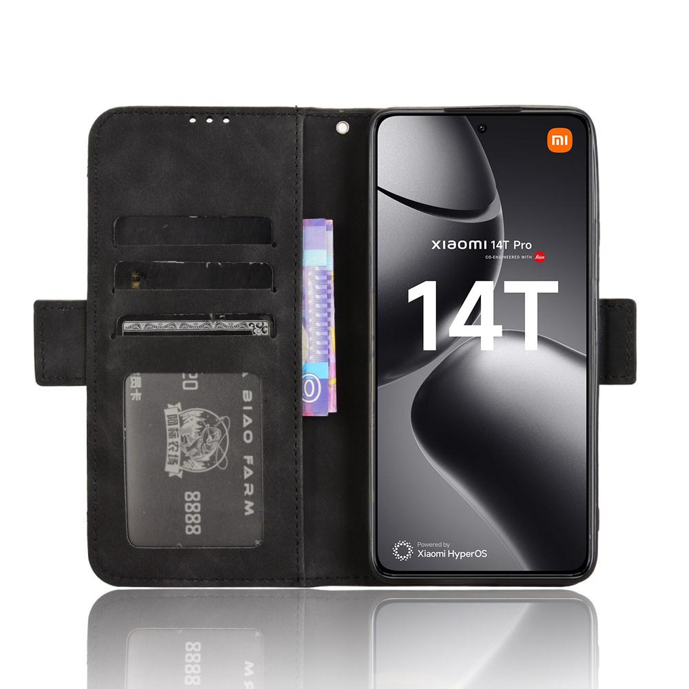 Flip Case for Xiaomi 14T Pro, Card Slot, Black