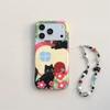 Black Cat Cartoon Chain Phone Case for iPhone 17, 16 Pro Max, 15, 14