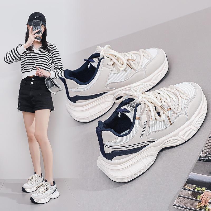 Daddy Schuhe Damen Herbst neue vielseitige Schuhe Damen Plateau Casual Lauf-Sneaker Damen