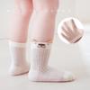 Breathable Summer Mesh Baby Socks - Cute, Thin, Combed Cotton, Boneless Short Tube Design.