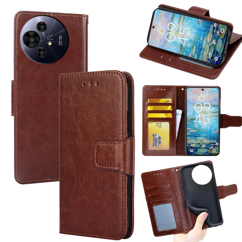 

Для TCL 50 NxtPaper 5G/50 Pro NxtPaper 5G Чохол Гаманець PU Шкіра+ТПУ Складана Підставка Чохол для Телефону Brown