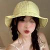 Japanese Plaid Bucket Cap Summer Women's Sun Hat Foldable Fisherman Caps  Girls