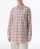 Woman Women'S Oversized Plaid Check Shirt [Pink]