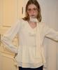 Salon De Yon Scarf Ruffle Blouse_ Ivory