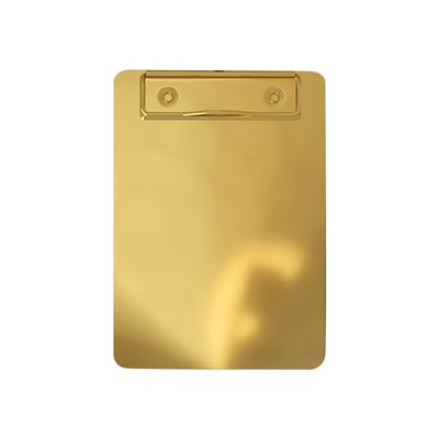 Stainless Steel A4/A5 File Folder Gold/Silver Hard Writing Clipboard Multifunction Document Filing Organizer