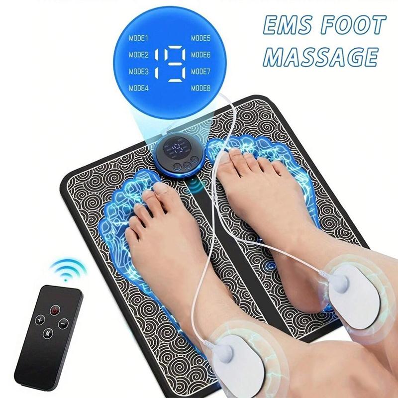 Electric Ems Foot Massager Pad USB Charging Portable Feet Acupoints Massage Mat for Muscle Stimulation