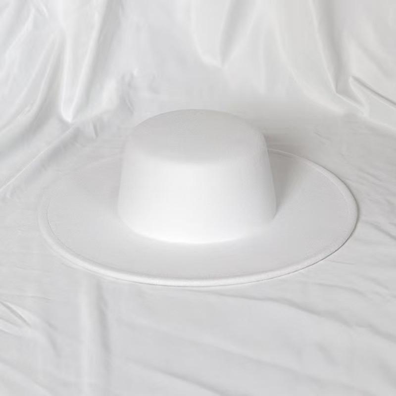 Flat Top French Fedora Classic Men's and Women's Jazz Hat Panama Hat Church Hat Chapeau Femme Hats for Woman