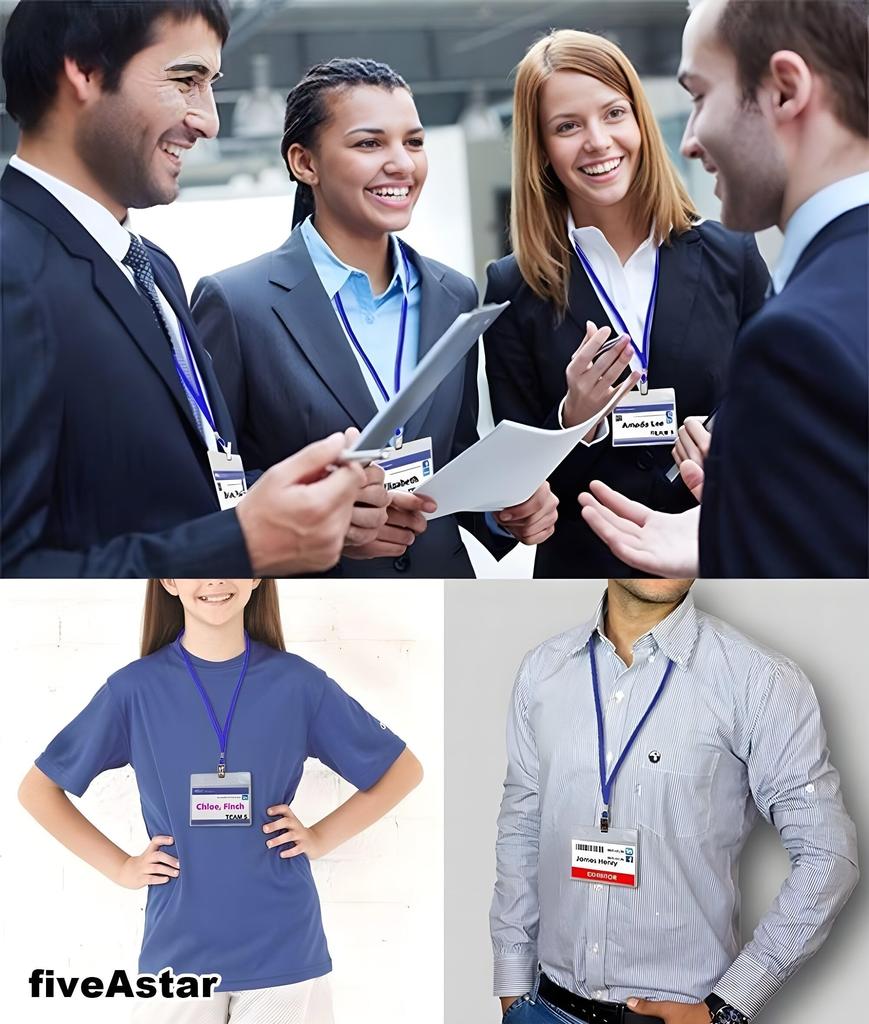 FiveAstar ID Card Držák na krk Řemínek na krk Jmenovka Závěsná akce Zaměstnanci Vstupenka Vizitka ID zaměstnance Pouzdro Pouzdro na krk Výstava Vodotěsná sada Horizontální