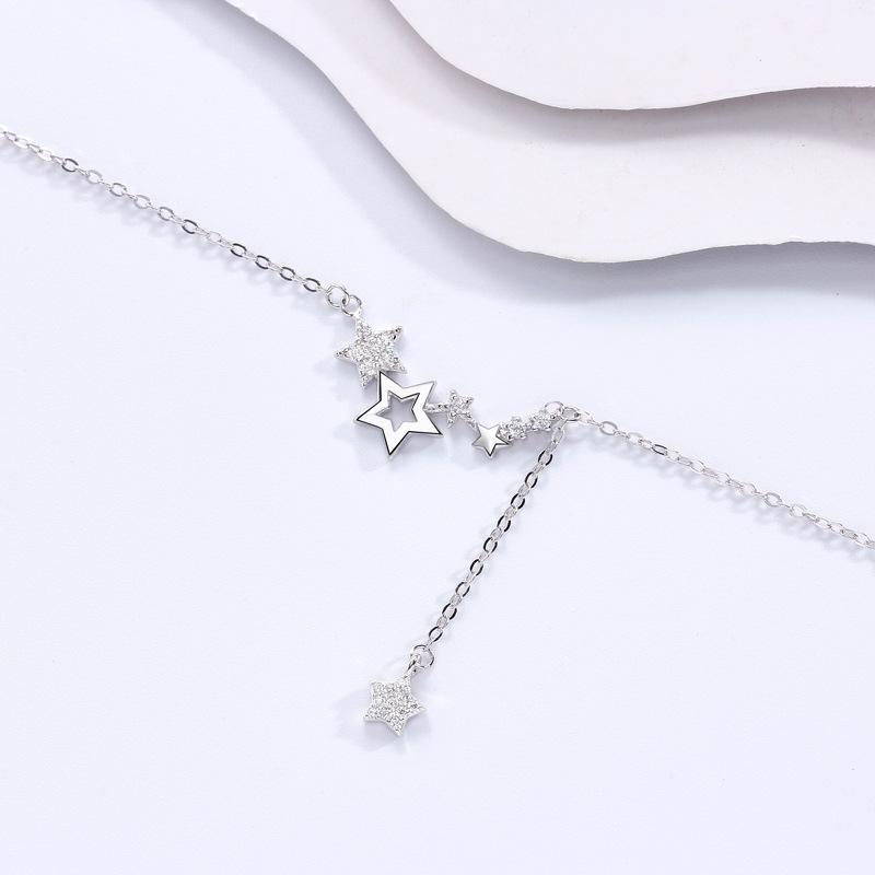 Star Tassel Necklace Female Korean Version Niche Exquisite Five-Pointed Star Ins Cold Wind Necklace Female Premium