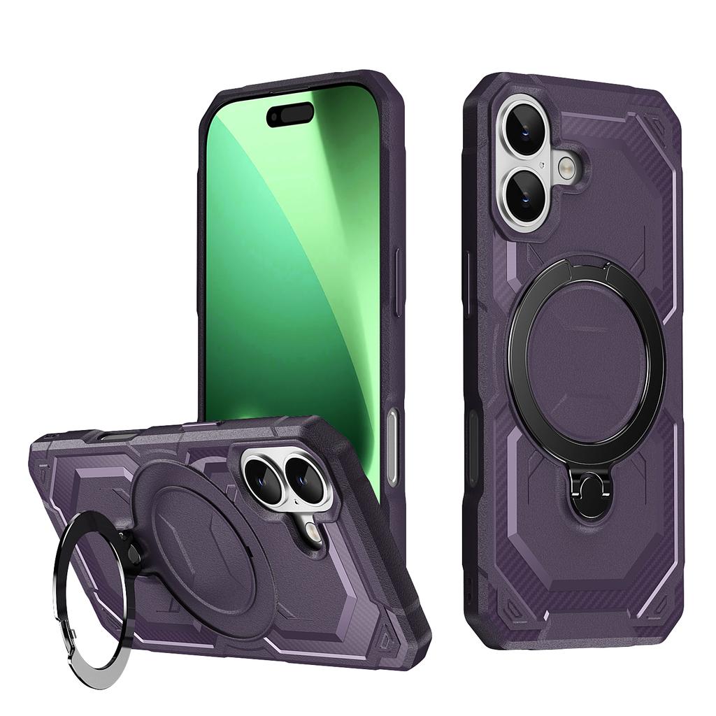 For iPhone 17 Case Compatible with MagSafe Kickstand TPU+PC Phone Cover