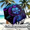 Custom Name Personalized Bride of Chucky Print Umbrella, Auto Open Close, 8‑Rib Sturdy Frame, Commute Camping Hiking Use, Birthday Gift