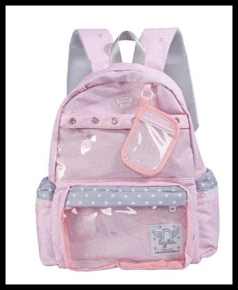 Schoolbag Polka Dot Pain Bag Backpack Girl Japanese Niche Contrasting Color Student Backpack Bar Badge Display Bag Travel Cute