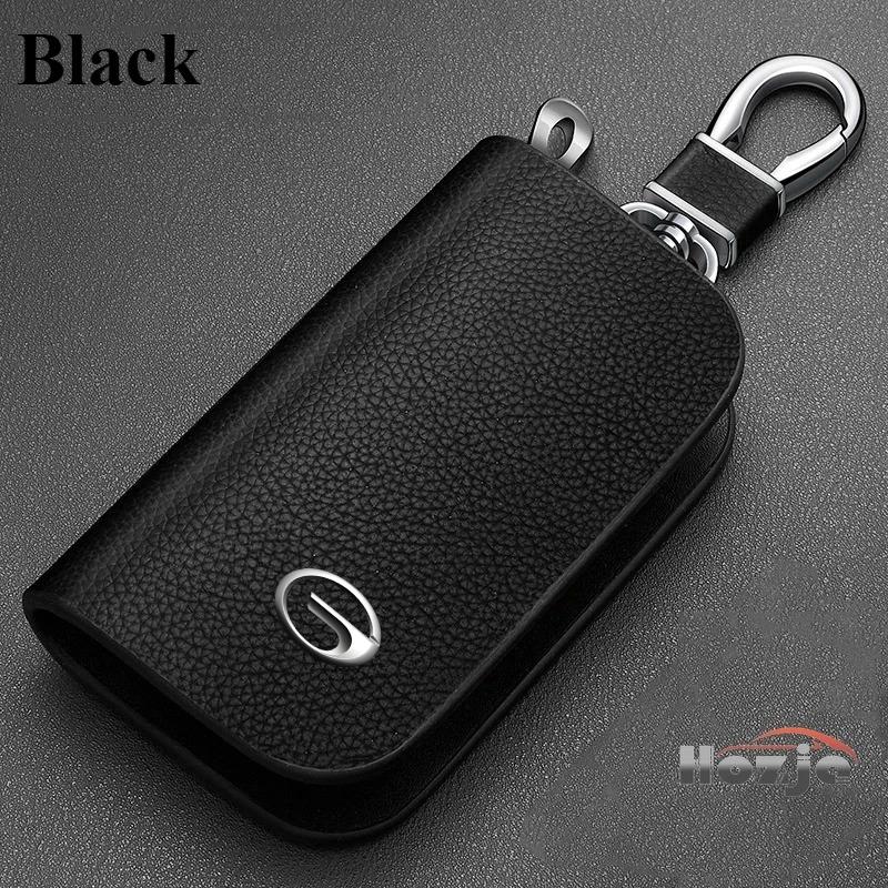 

Car Leather Key Case Zipper Key Cover for GAC GS8 GA8 GS4 GS3 S7 EMZOOM GA3S Remote Control Protective Bag Gift 2025 2026 чёрный