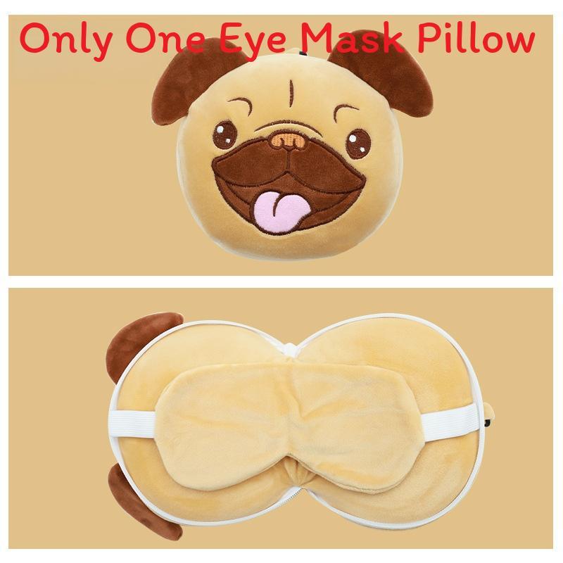 Cute Cartoon Ushaped Pillow With Water Crystal Fabric For Home And Travel