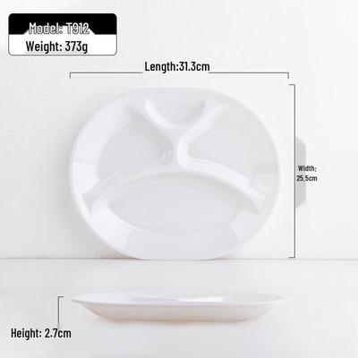 Yangge T912 Melamine 4-Compartment Divided Dinner Plate