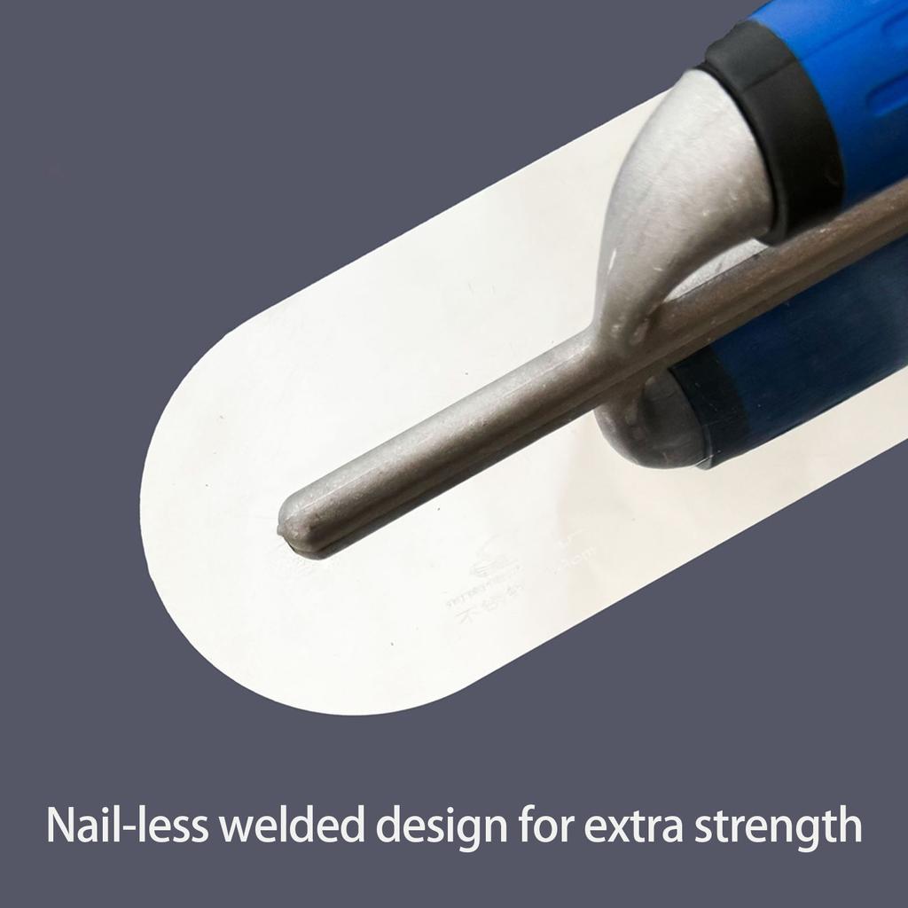 Stainless Steel Rounded Edge Trowel Drywall Tool For Smooth Plastering Ideal For Professional Masons And DIY Enthusiasts