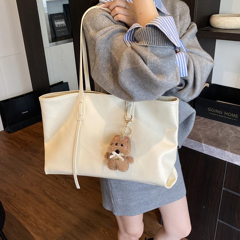 Europe America Popular Women Bag Fashi Large-capacity Tote Bag New Niche Simple Shoulder Bag Solid Color Versatile Square Bags
