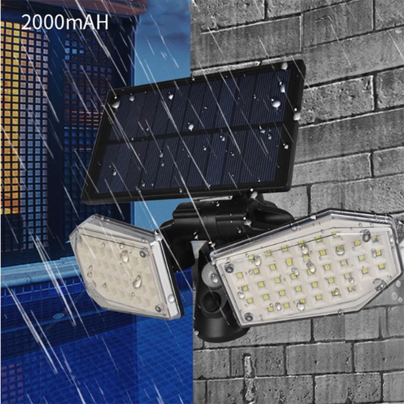 78 LED Dual Head Solar Street Light Waterproof Wall Sensor Outdoor Floodlight