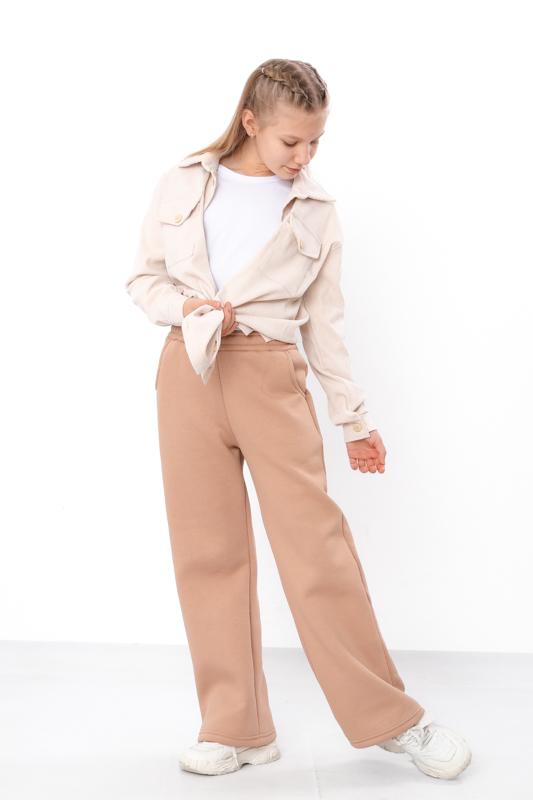 Pants – Teen Girls' Palazzo Casual Straight Fit, Soft Fabric & Elastic Waist, Winter 6437-025-2 HC