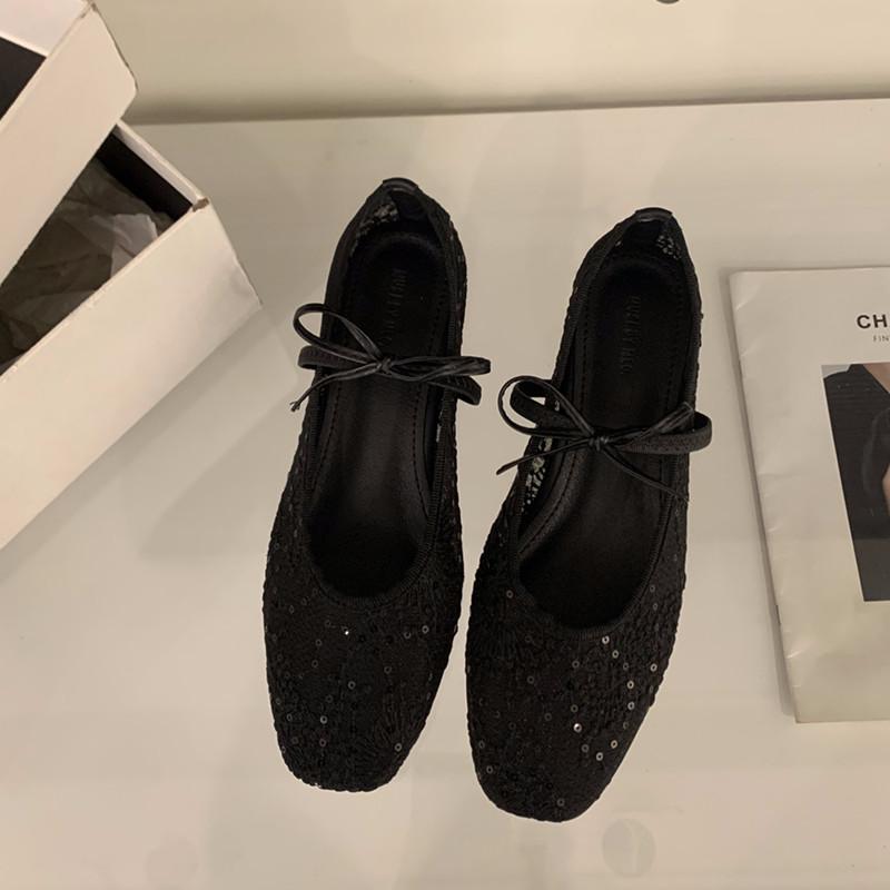 

Мода Bailamos Бренд Женские Балетки Мода Сетка Плоские Туфли Женские Элегантные Туфли Мэри Джейн Мягкая Подошва Уличные Нарядные Балетки 39 чёрный