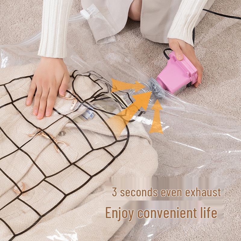 Extra Large Vacuum Storage Bag for Clothing with 5 Hooks
