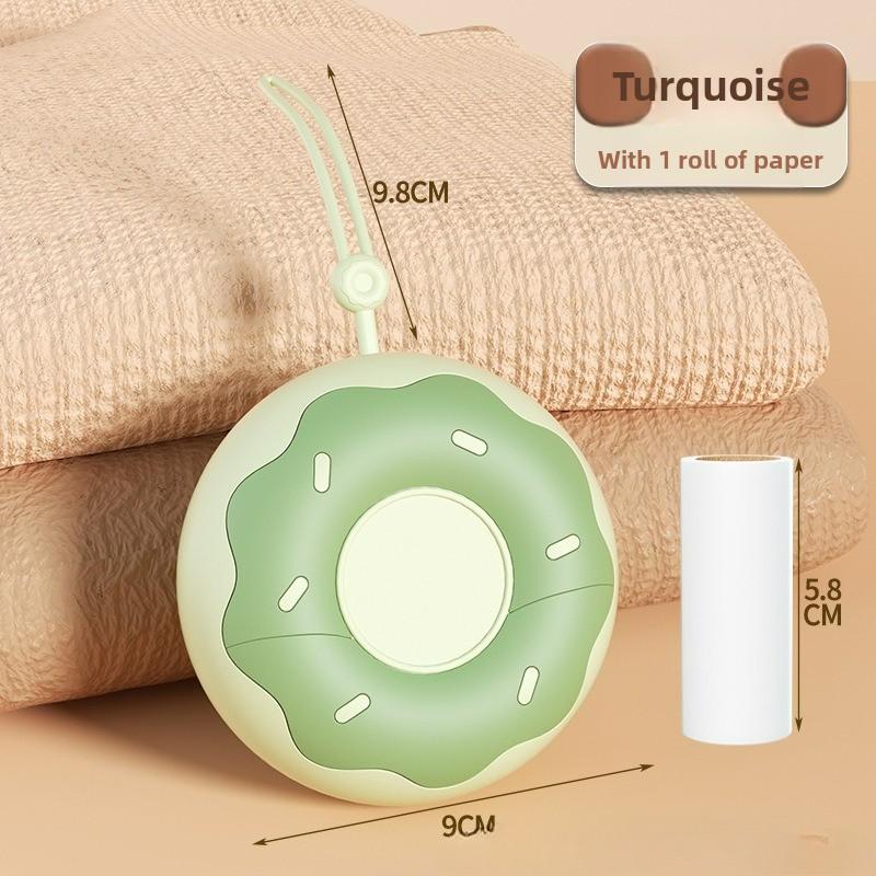 Donut Shape Portable Hair Sticky Roller Pet Hair Removal Artifact Pet Hair Clothing Cleaning Tool Travel Office