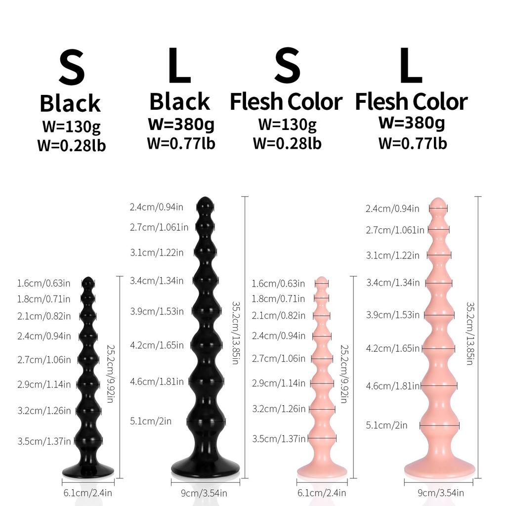 Extra Long Out Anal Beads Butt Plug Tail Anal Dilator G-Spot Massage Masturbation Device Unisex Anal Sex Toy