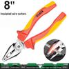 VDE Certified 1000V Insulated Electrician Pliers - Combination, Wire Cutters, Needle Nose, and Angled Pliers