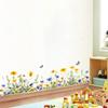 Fresh Flowers Butterflies Wall Border Decals for Kids Room Nursery Kindergarten Classroom Wall Decoration Stickers