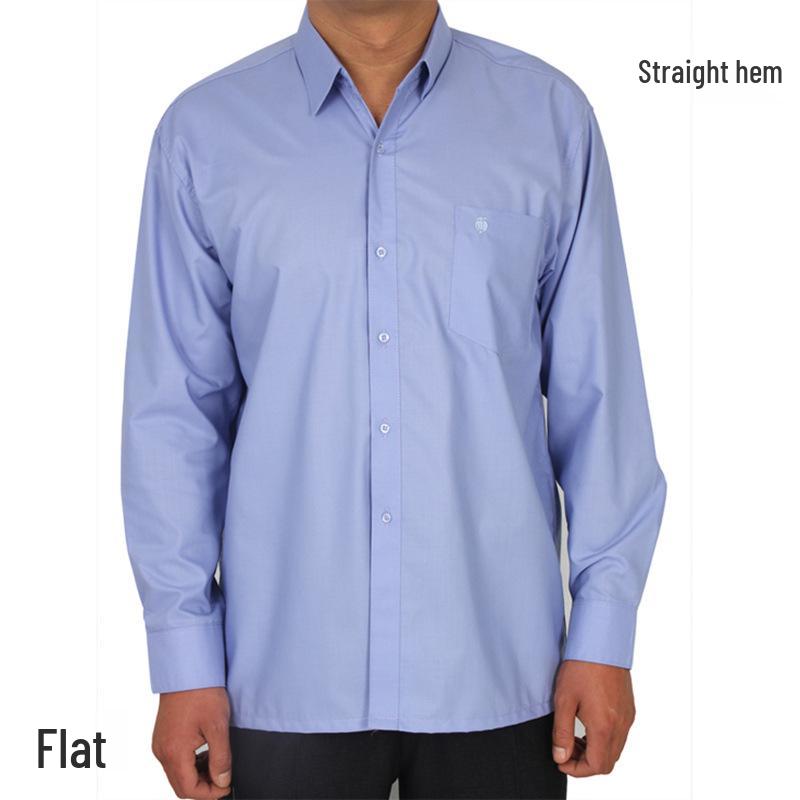 Men's Summer Loose Cotton Shirt for Middle-aged and Elderly
