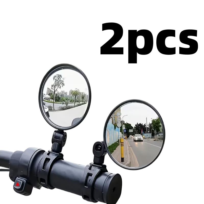 

2pcs 360° Bike Rearview Mirrors – Adjustable, Shockproof, Quick Install, for Safe Cycling on MTB & Road Bikes
