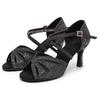 Standard Tanzschuhe Damen Latin 7,5 cm Bachata Tango Tanzschuhe Salsa Ballroom