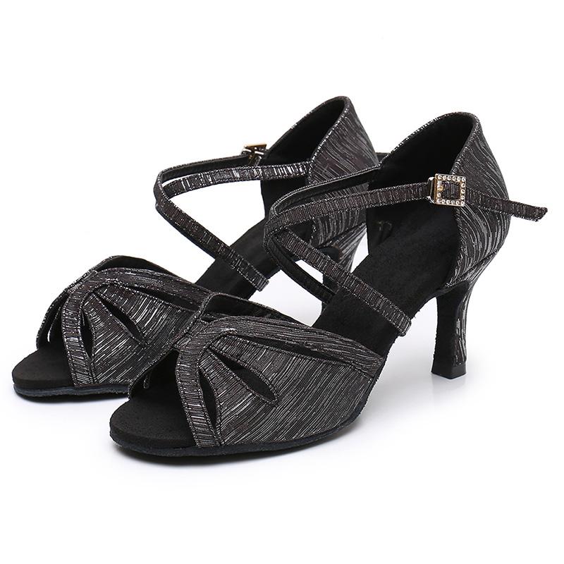 Standard Dance Shoes Women's Latin 7.5 cm Bachata Tango Dance Shoes Salsa Ballroom