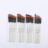Six-Piece Nylon Hair Paintbrush Set with Pointed and Flat Heads for Acrylic, Watercolor, and Oil Painting - Pearlescent White