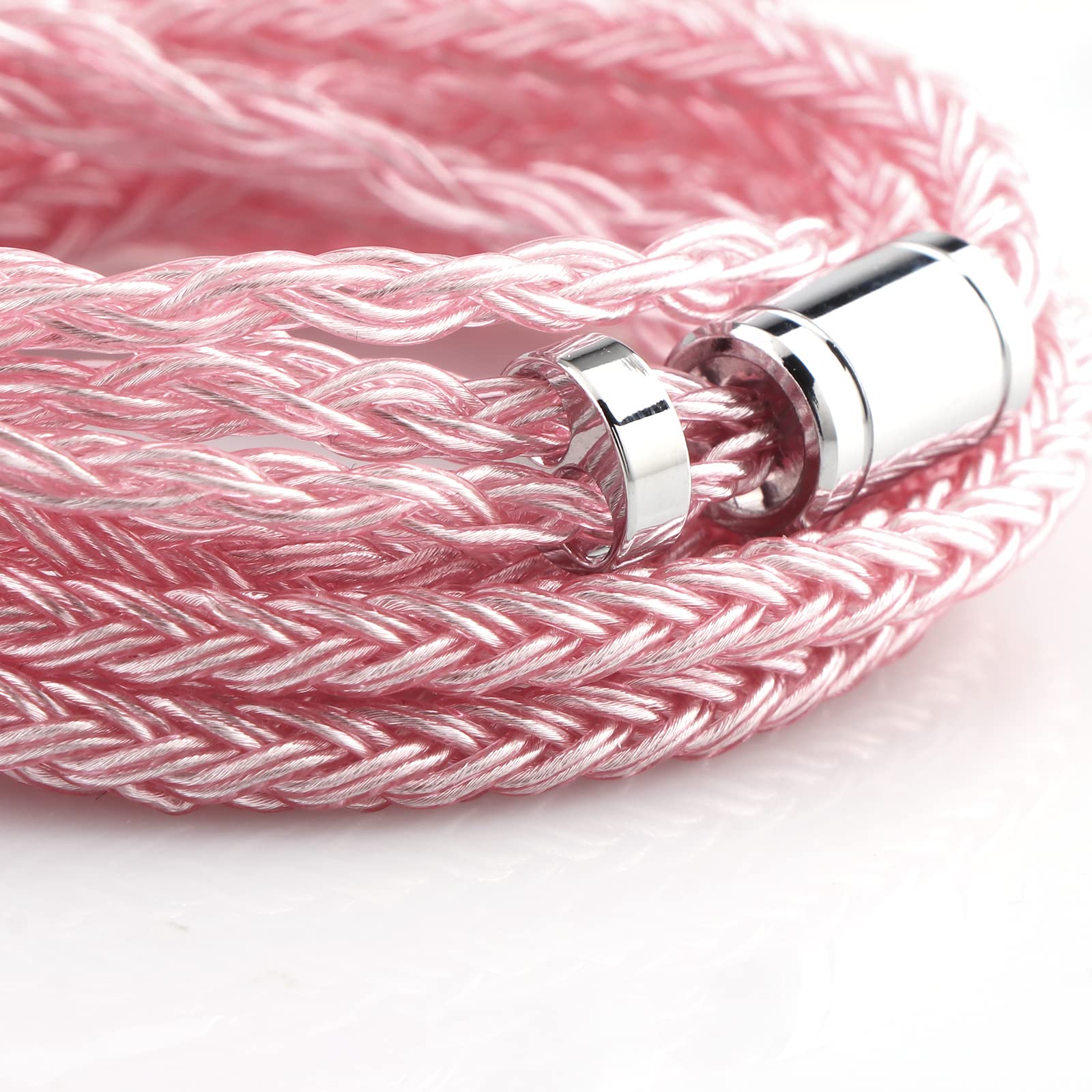 

New TRIPOWIN Zonie 16 Core Silver Plated Cable SPCHIFI Earphone Upgrade Cable [2022 Version] & (4.4mm-QDC, Pink) рожевий