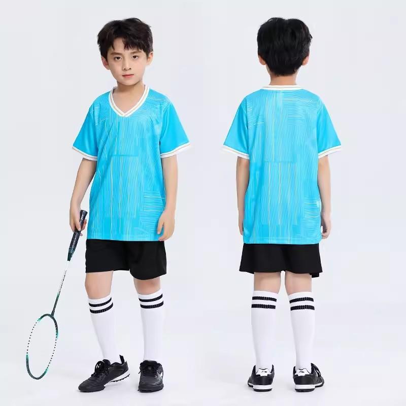 Kids Sports Jerseys Badminton Table Tennis Volleyball Training Breathable Activewear Boys Girls