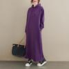 Long Sleeve Plus Size Vintage Hooded New In Dresses for Women Casual Loose Spring Autumn Sweateshirt Dress