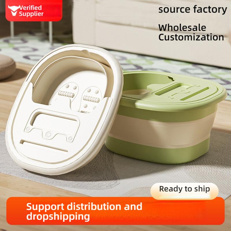 Foldable foot bath bucket household portable thickened foot bath over calf insulation foot bath foot bath bucket