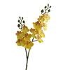 Artificial Moth Orchids 2 Fork Realistic Fake Silk Flower Wedding Party Home Office Table Centerpiece Faux Phalaenopsis Floral Branch Decoration