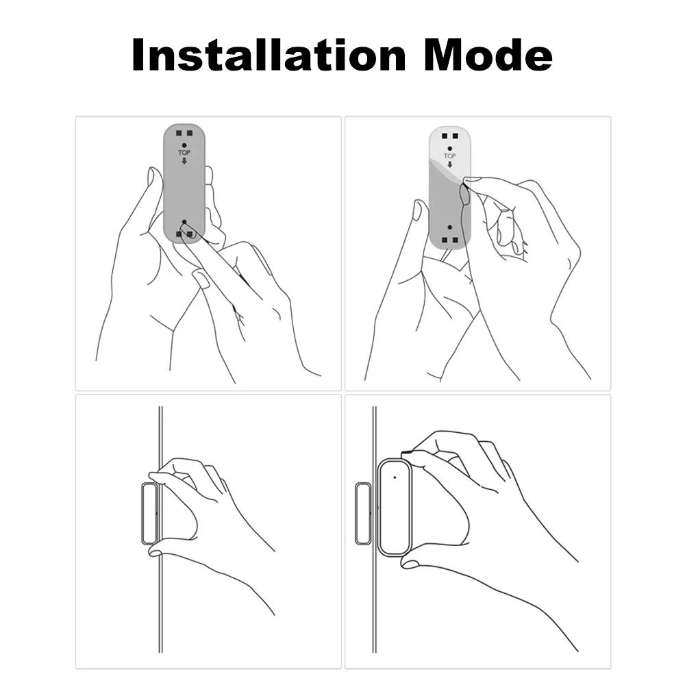 Tuya Zigbee Door Sensor Window Contact Sensor Open Closed Detector Smart Home Alarm Security Protection Work with Smart Life