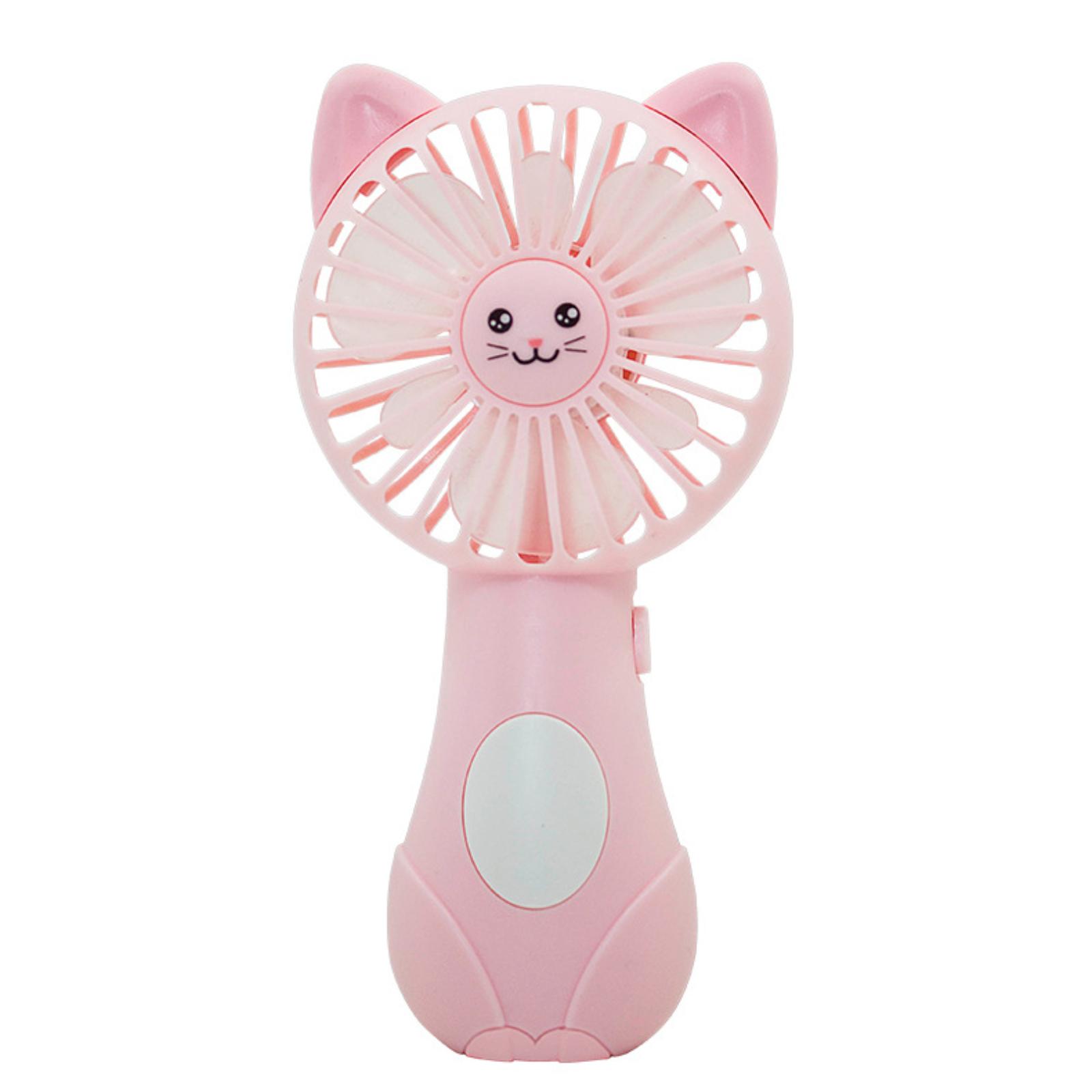 Handheld Fan with Humidifier Foldable Desktop Pattern One Size розовый