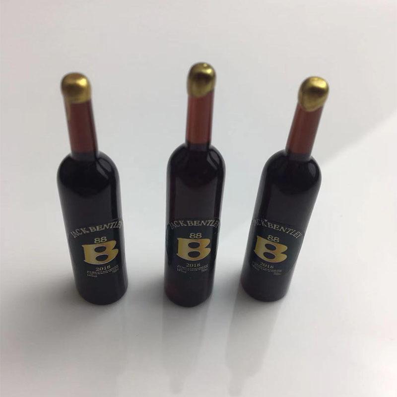 Μινιατούρες Ρητίνης Μοντέλα Μπουκαλιών Κόκκινου Κρασιού για Κοσμήματα και Μικροτοπία