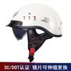 Retro Half Face Motorcycle Helmet Scooter Moped Riders Safety Headgear With Visor