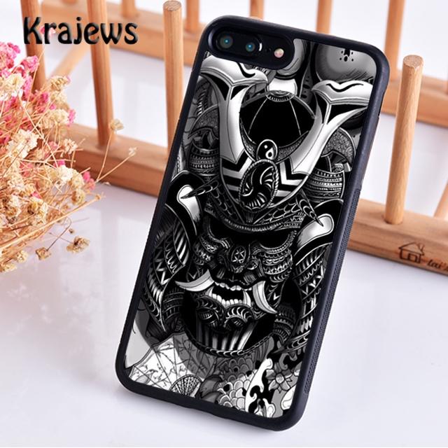 Krajews Japan Samurai Helmet Soft Phone Case Cover For iPhone 17 Air 16 15 14 plus 11 12 13 pro max Plus coque Fundas